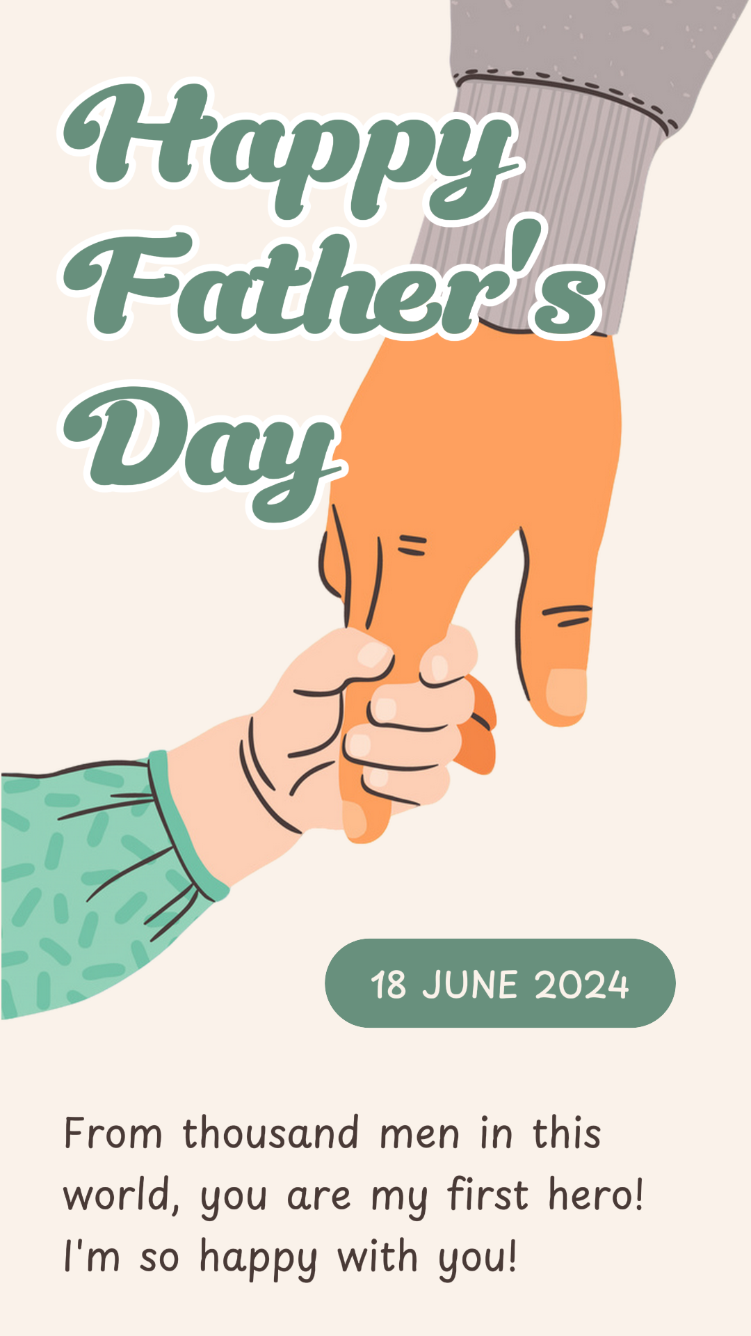 Pôster criativo do dia dos pais Ilustração da história do Instagram