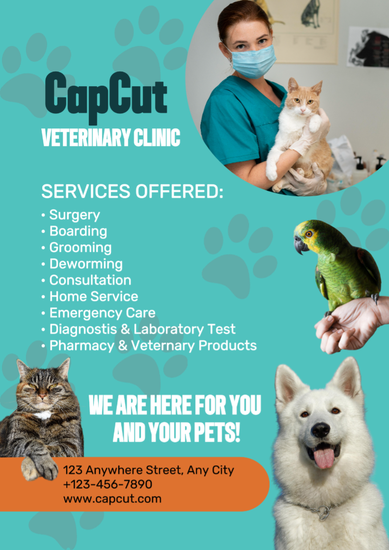 Pets Veterinary Clinic Marketing Flyer