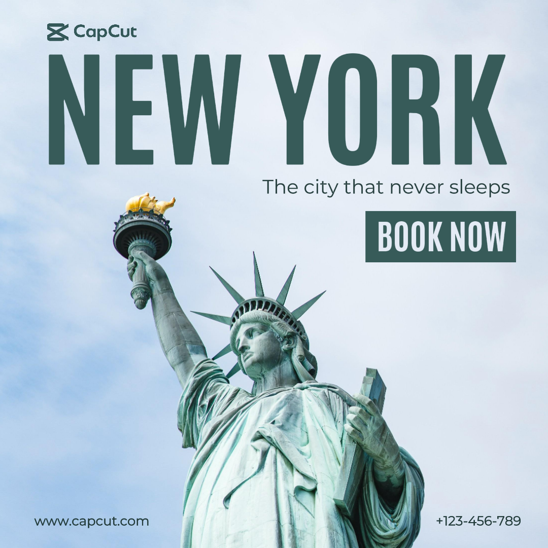 Póster Creativo de Viaje Publico en Instagram Nueva York