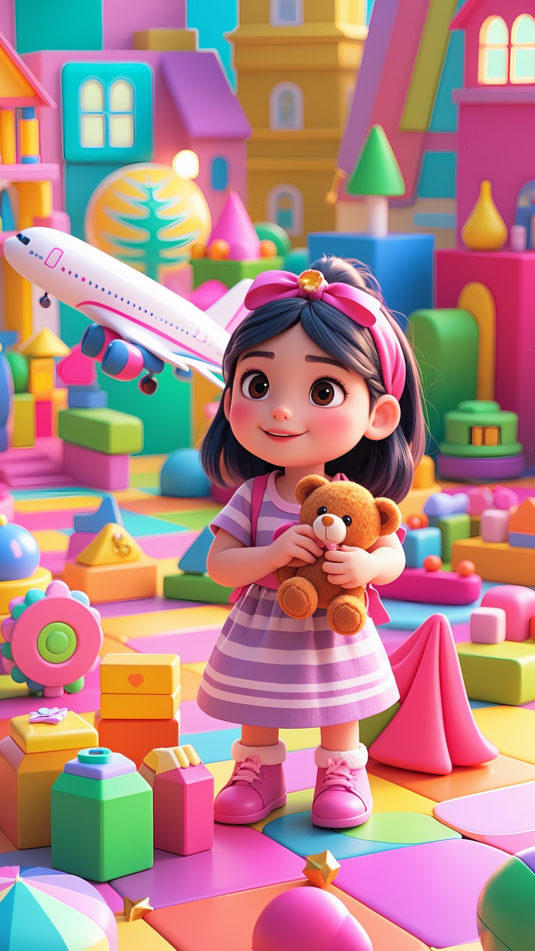 Wallpaper Creative Poster little girl 3d Descrição do Produto: