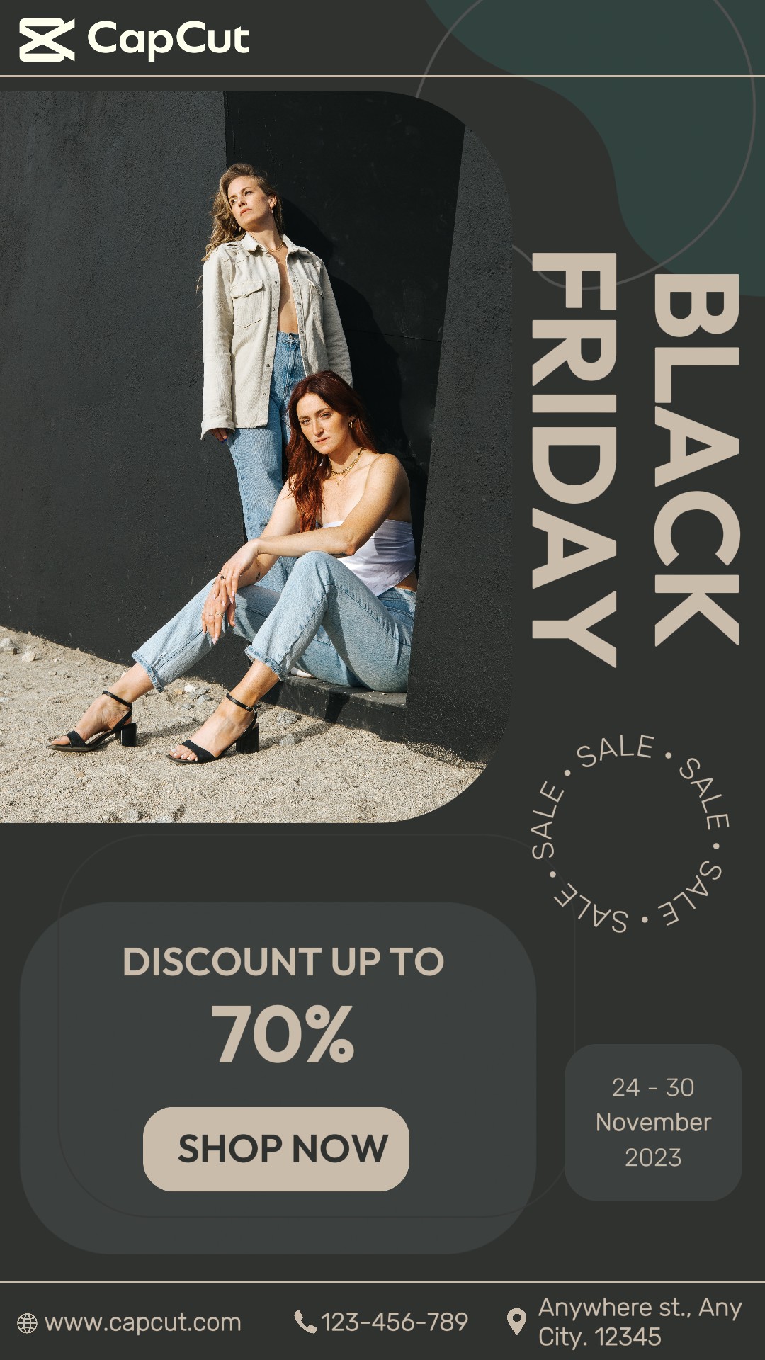 Affichage de l'histoire Instagram de la vente Black Friday