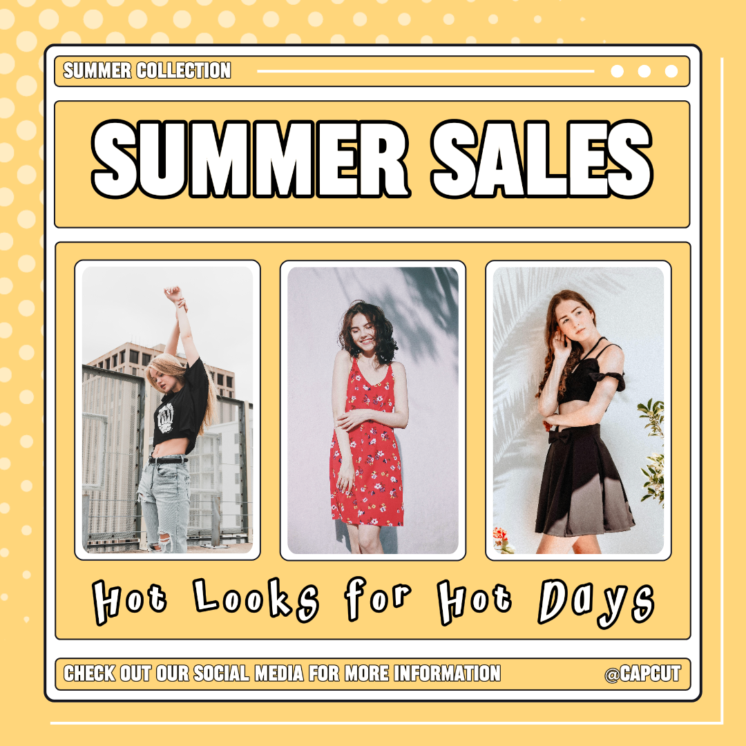 Clothing Summer Marketing Collection Instagram Post Yellow