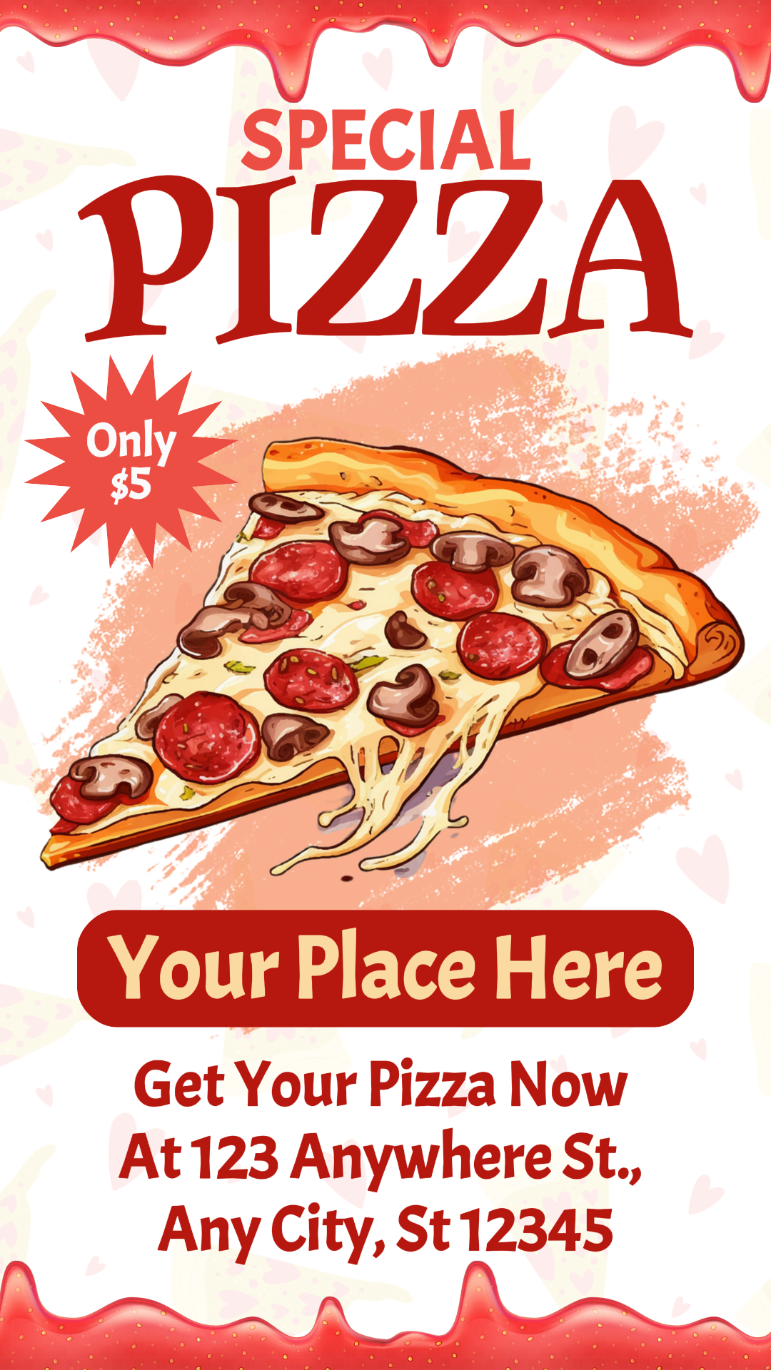 Promo spéciale pizza histoire Instagram