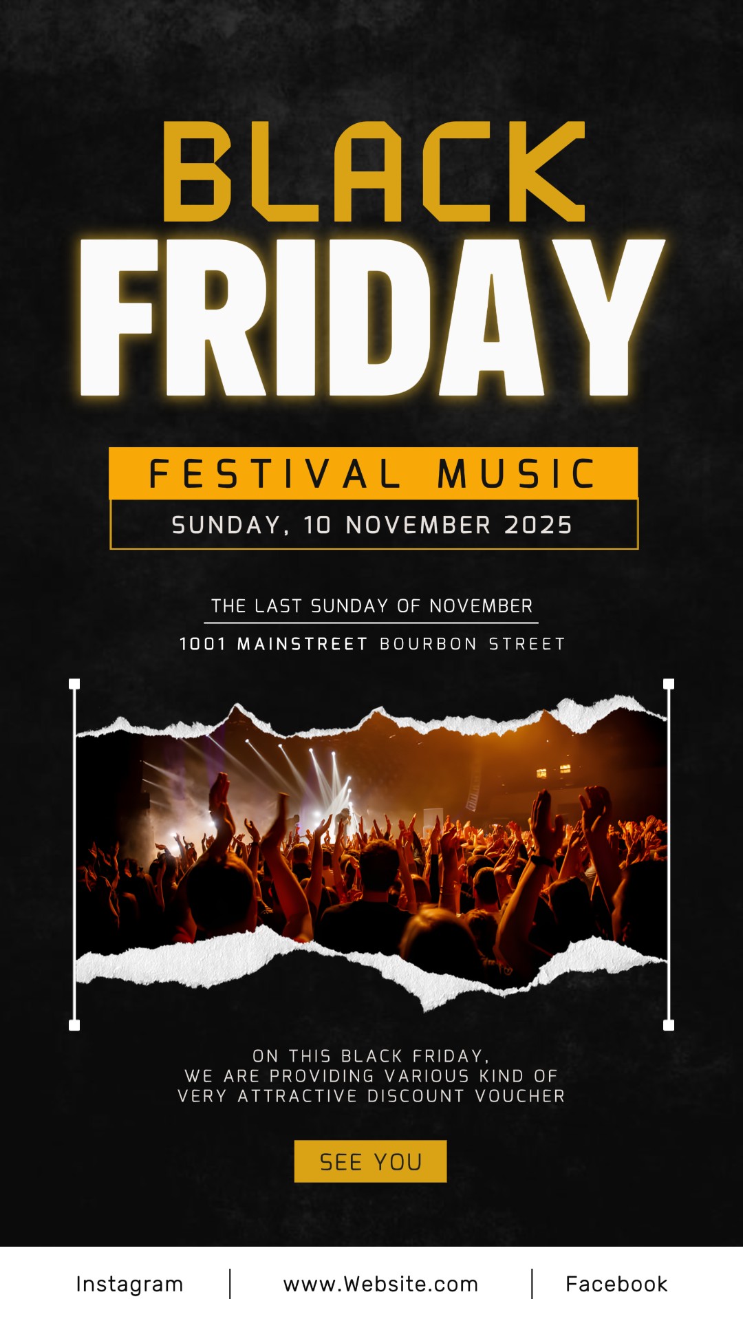 Black Friday Sales Promotion Instagram Post Black Night