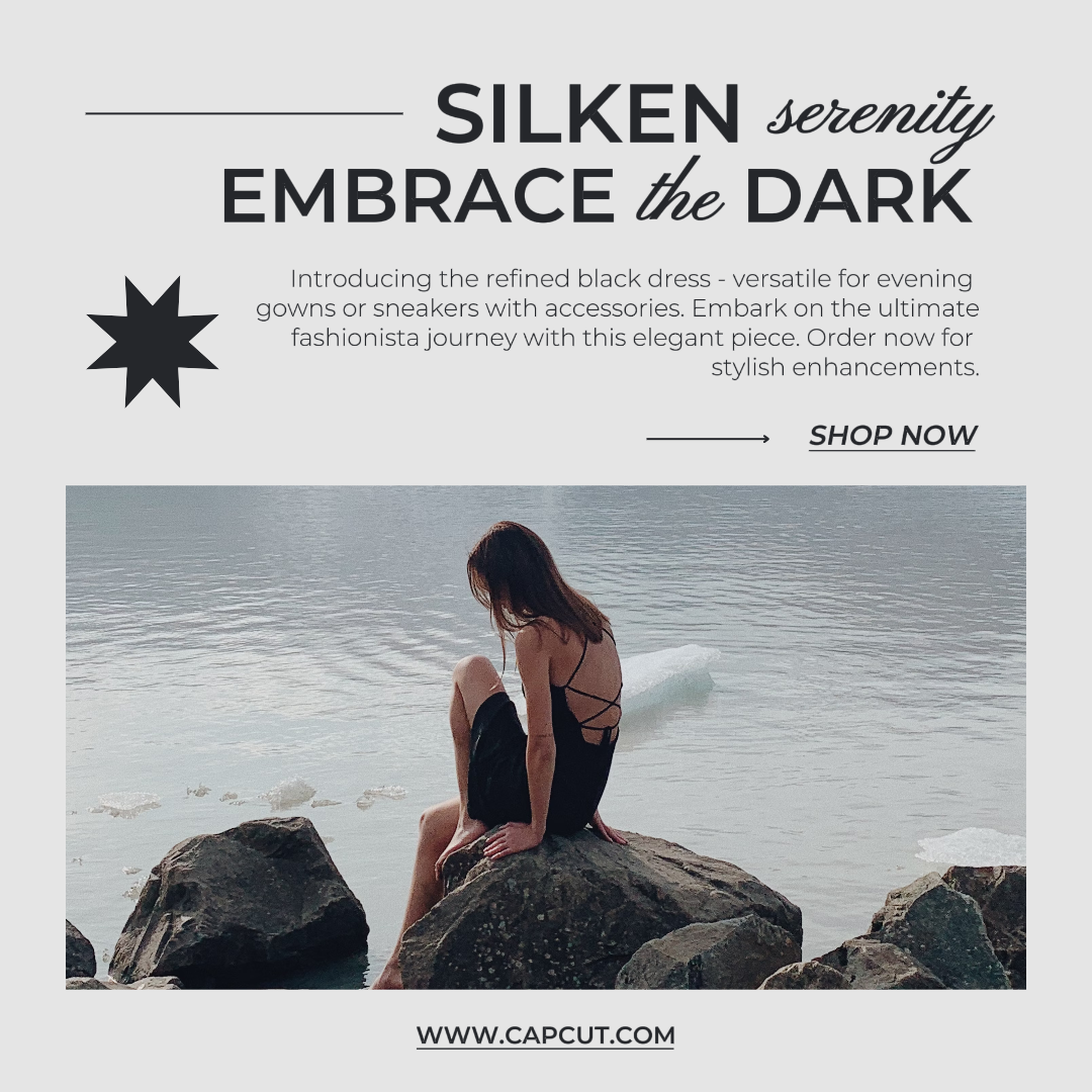 Marketing Vêtements Promotion générale Instagram Post Robe noire