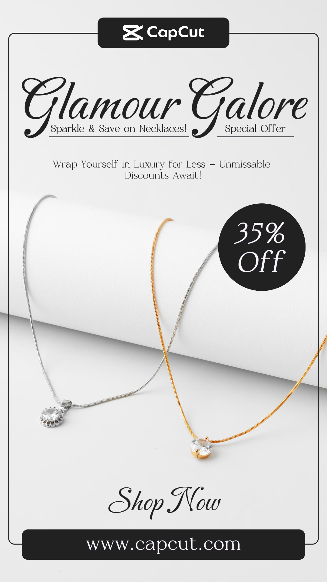 Jewelry and accessories -  Marketing Poster Promotion Glamour Galore Instagram Story