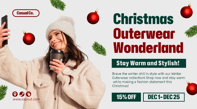 Venda de Outwear para o Dia de Natal