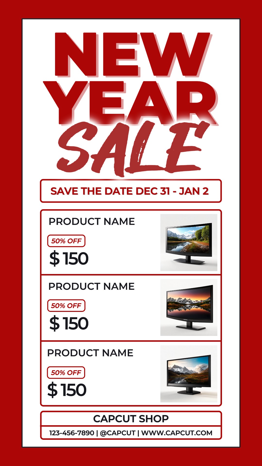 Ano Novo Lcd Tv Promo Instagram Story