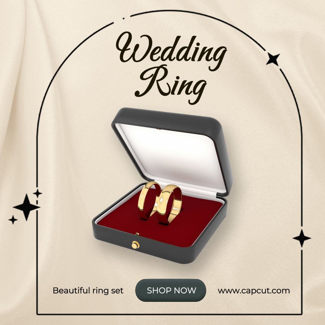 Joyas y accesorios anillo de bodas publicación de instagram begie y negro