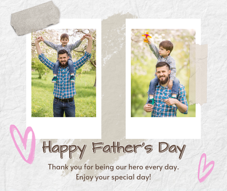 Affiche créative de la fête des pères Facebook esthétique blanc