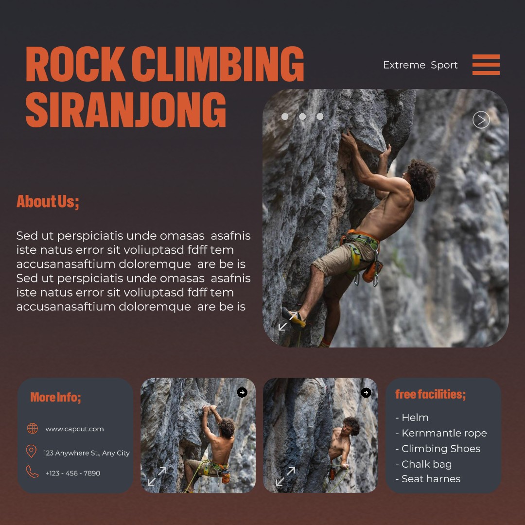 simple post instagram de promotion de sport extrême