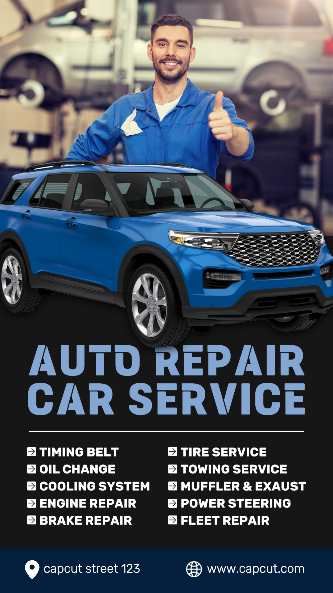 Affiche de marketing automobile Instagram Story Car Service