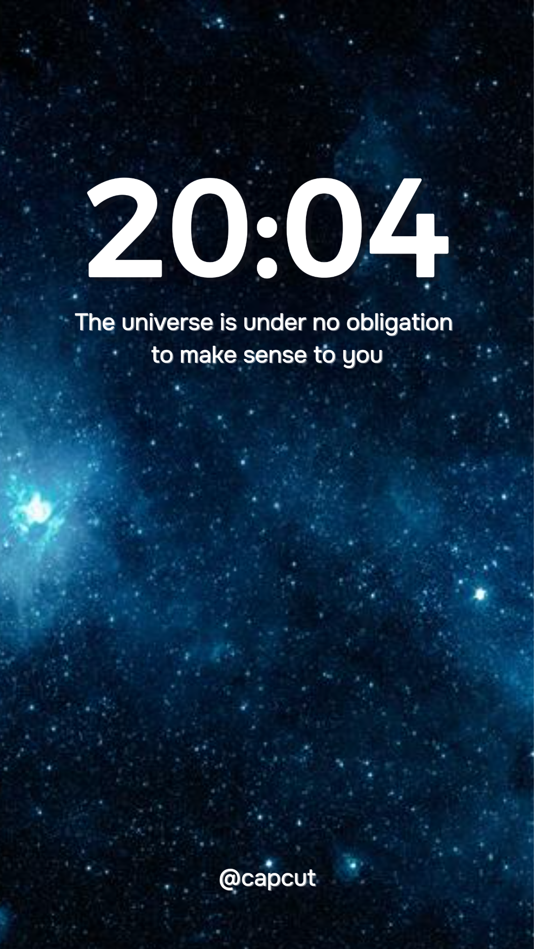 Fondo de pantalla Space Galaxy con citas Blue