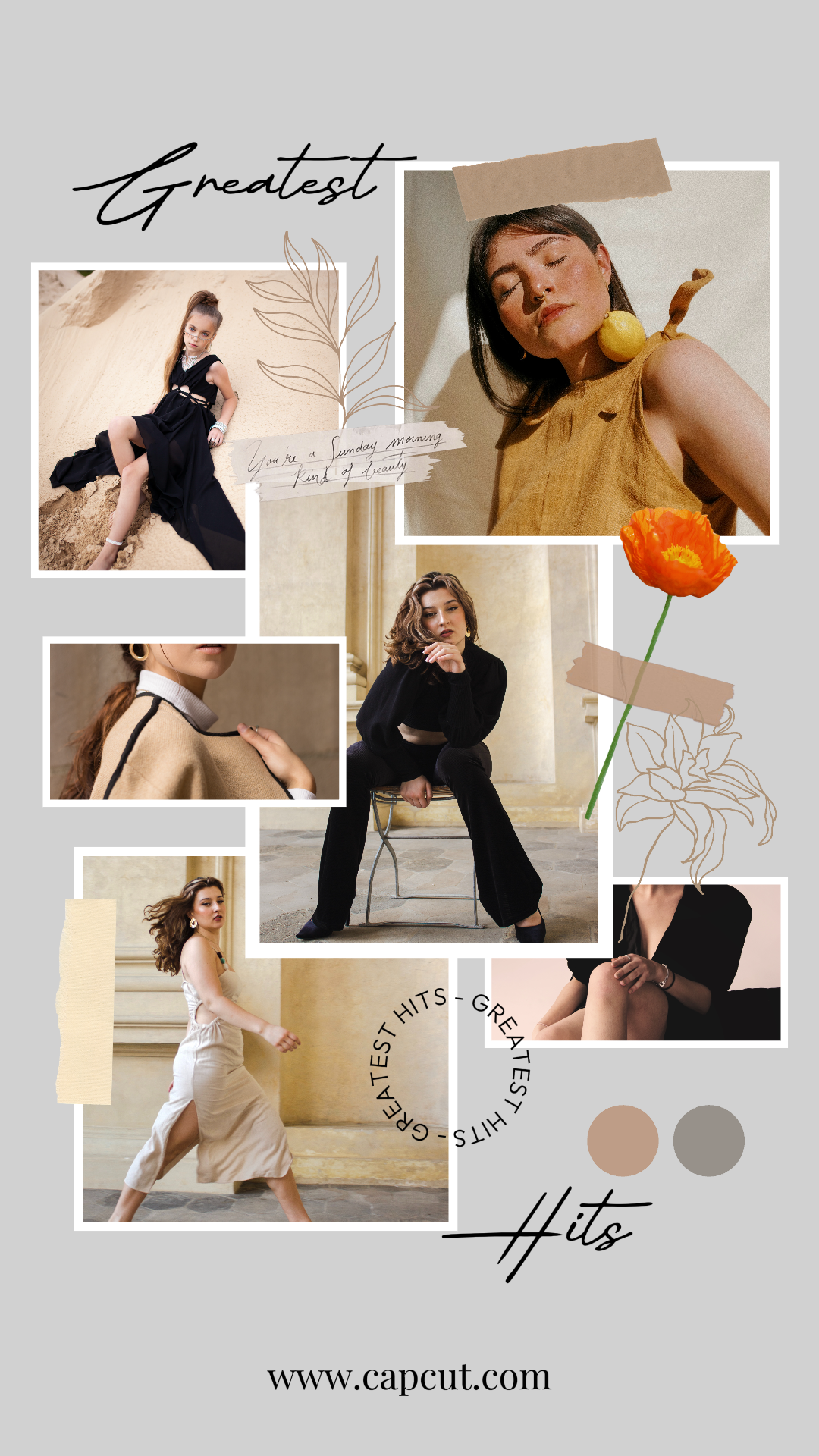 6 histoire de journal de mode d'images multi-produits