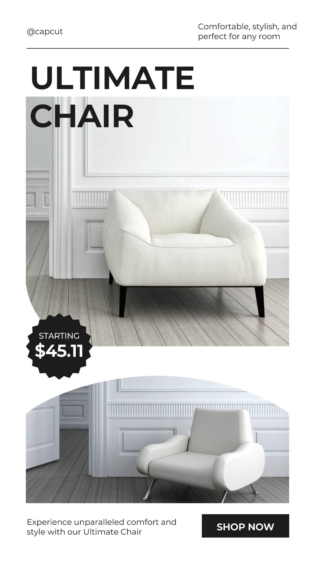 Household Marketing Poster Utlimate Chair Promotion Instagram Story