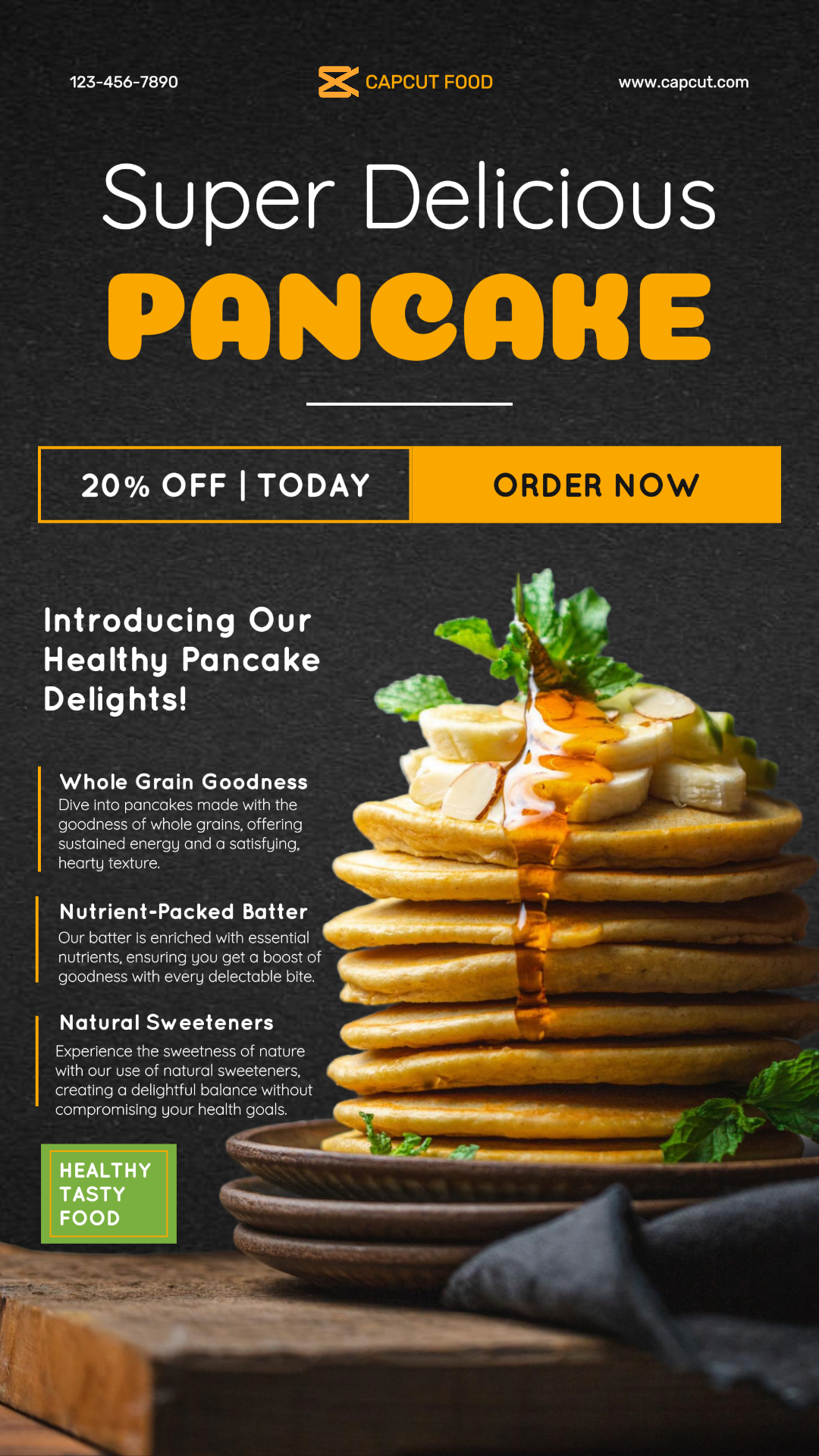 Food & Beverage Pancake Promotion Minimalist