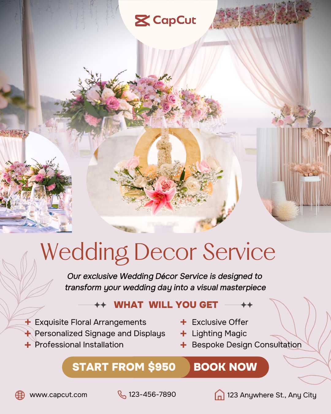 Servicio De Vida Decoración De Bodas Promoción Publicación De Facebook