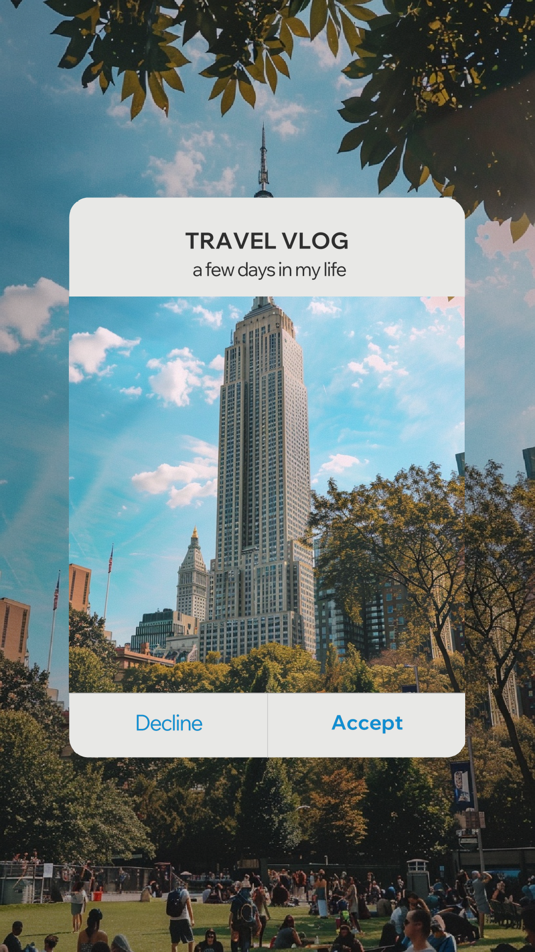 Qualidade de miniatura do Youtube do Travel Vlog