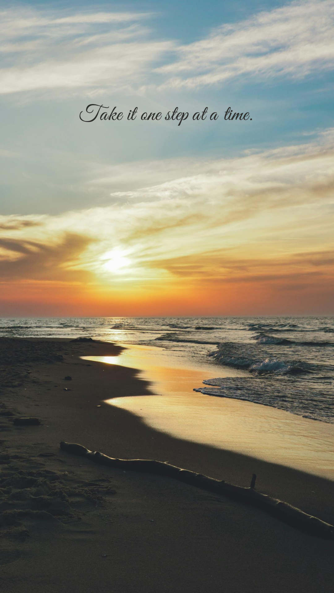 Wallpaper Creative Poster Sunset Quote