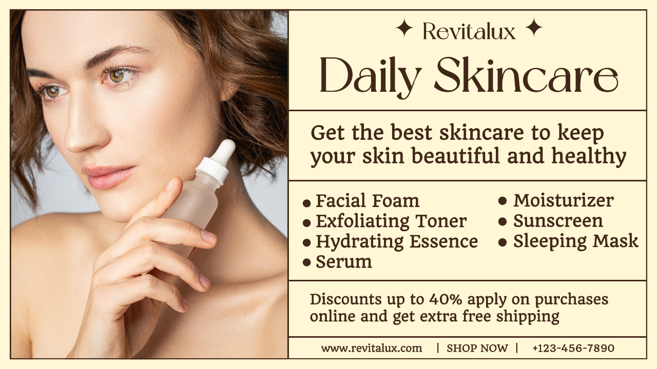 Exibição de produtos de beleza e cuidados pessoais