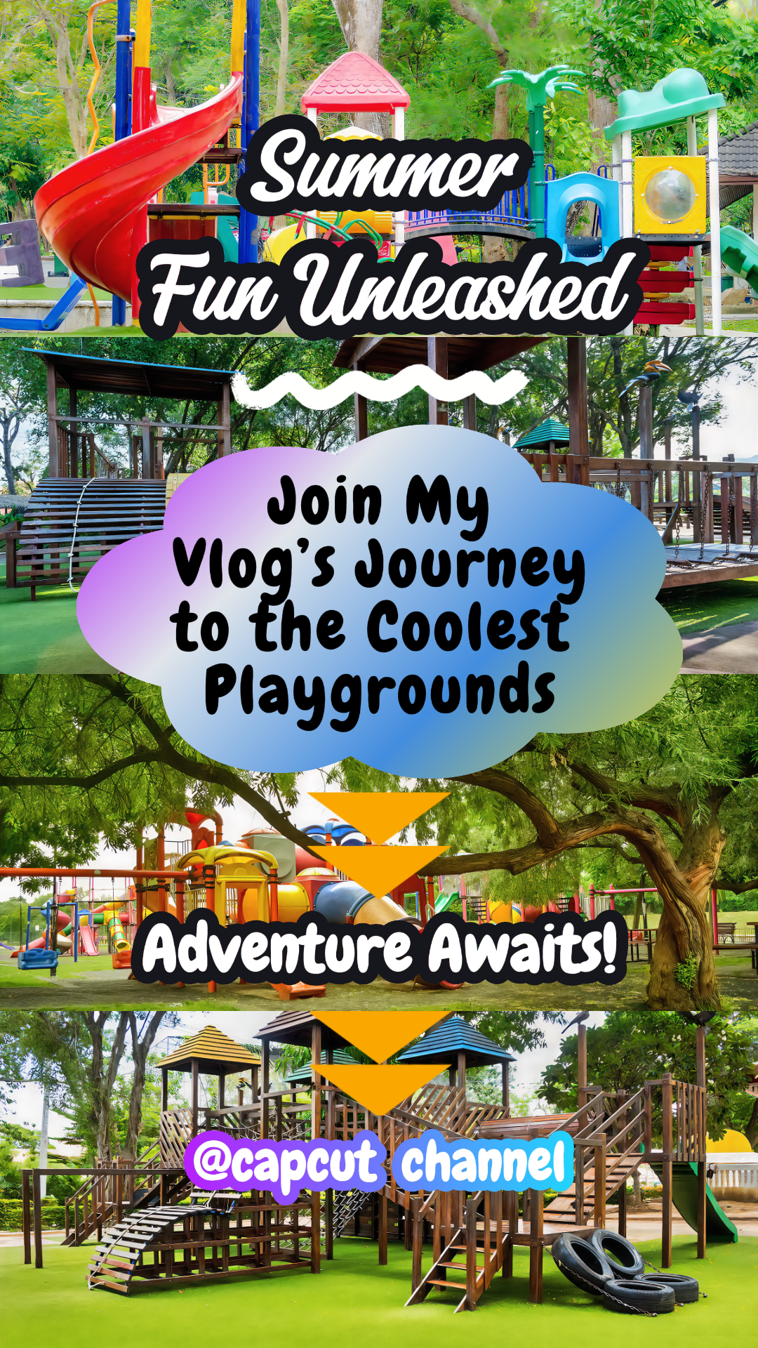 Miniatura geral do Tiktok da indústria - Pôster de marketing TikTok Capa de vídeo da jornada do VLog TikTok Adventure