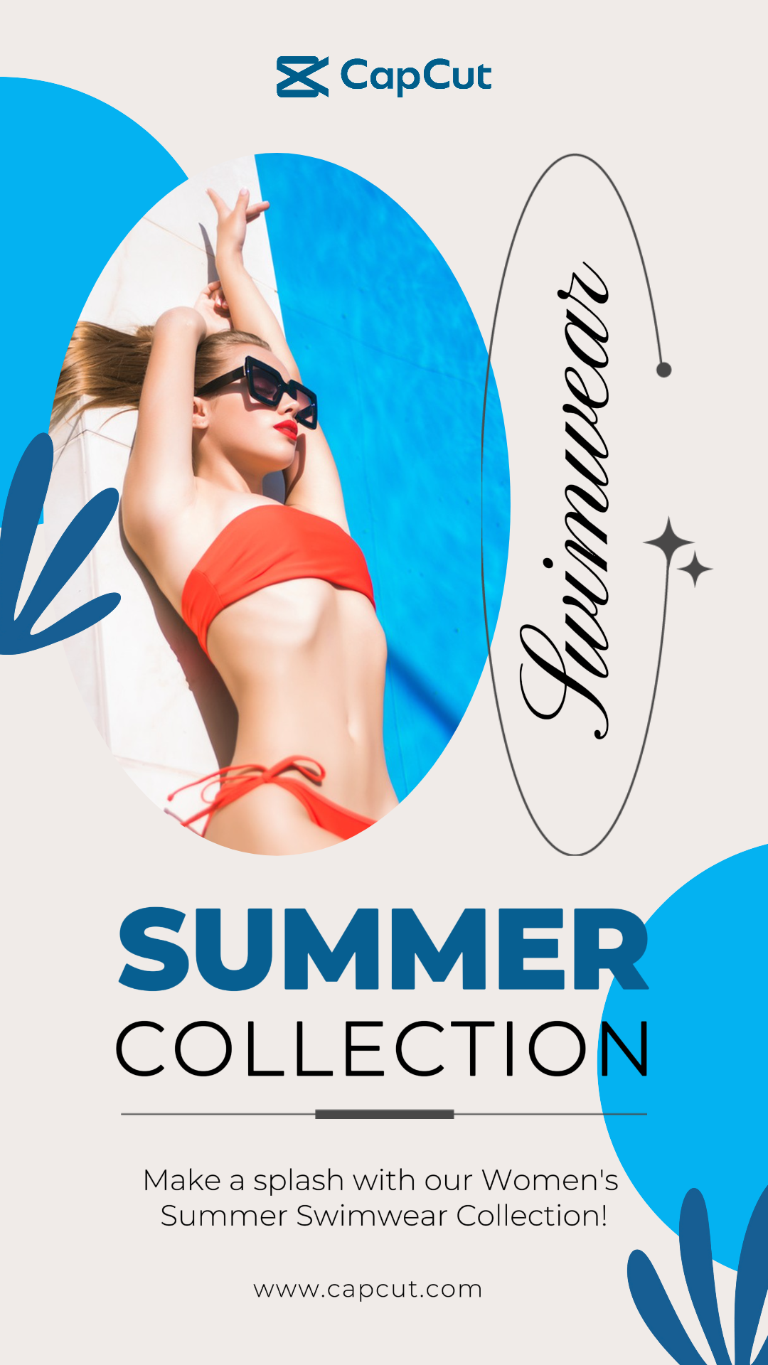 Clothing and Shoes Marketing Poster Instagram Story Summer Swimwear Collection