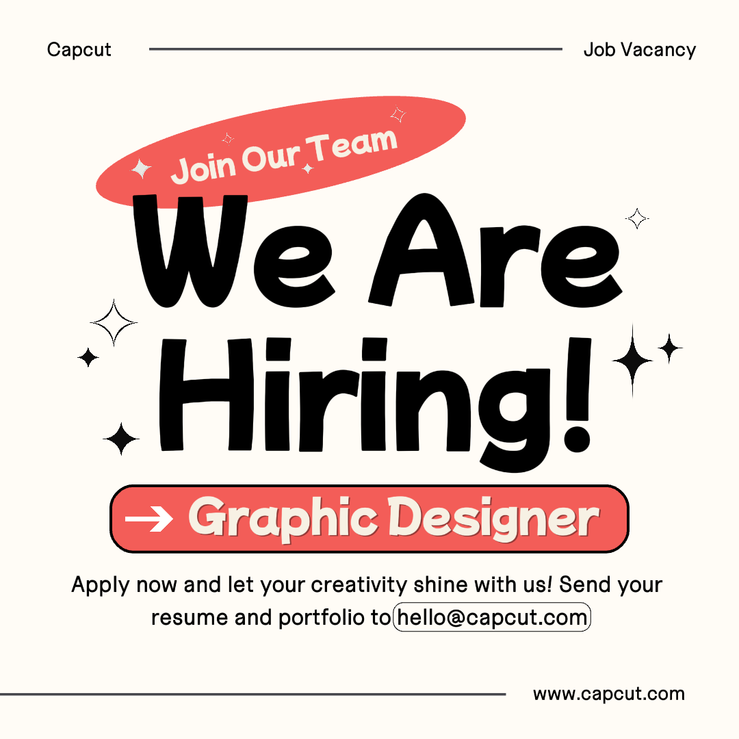 Business and Office We Are Hiring Instagram Post Red