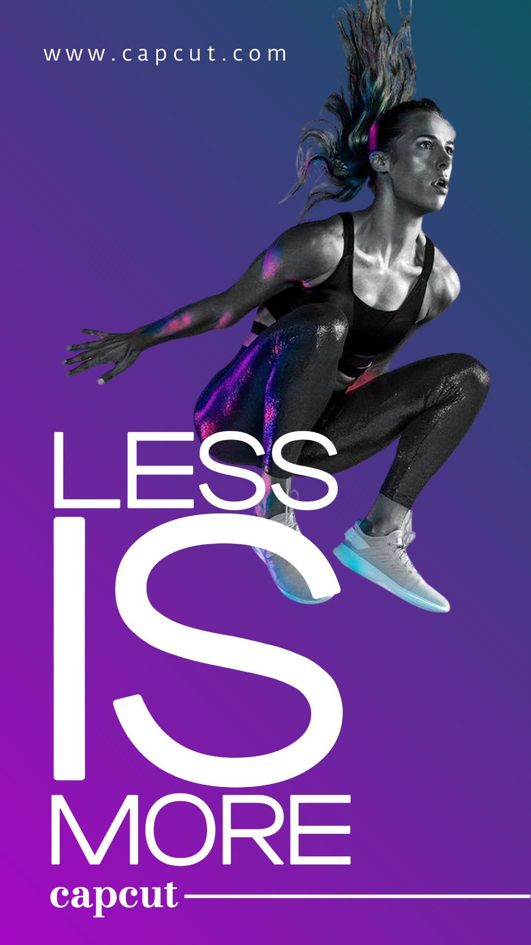 Entrenamiento y fitness - Póster creativo - Menos es más - Historia de Instagram