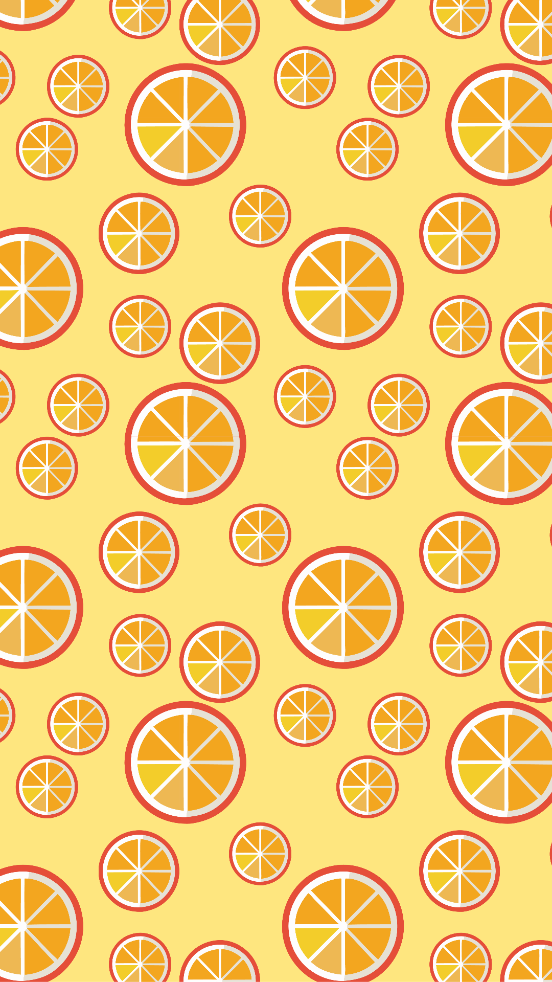 Wallpaper creative poster orange slices fruit
