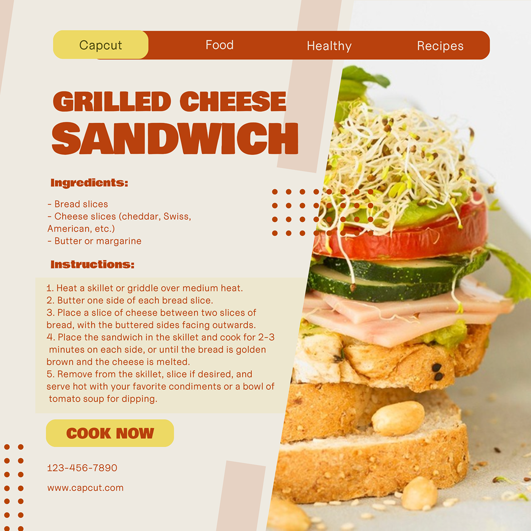 Essensrezepte Moderner Instagram-Post