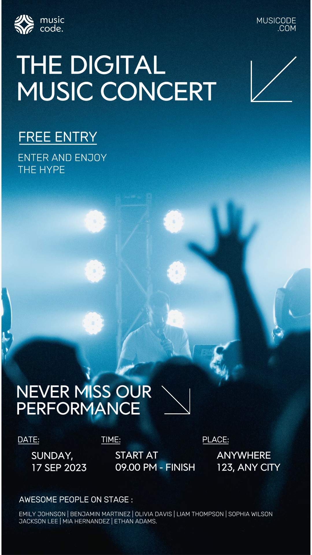 Affichage de concerts de divertissement histoire Instagram