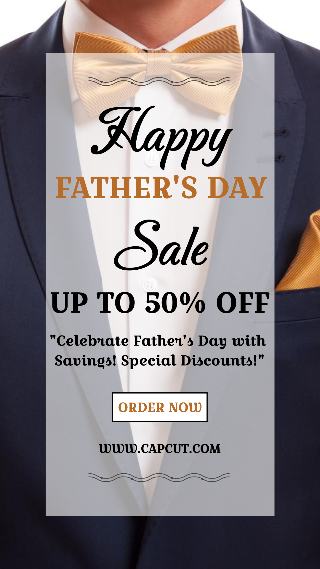 Father's Day Marketing Poster Tiktok Black Style