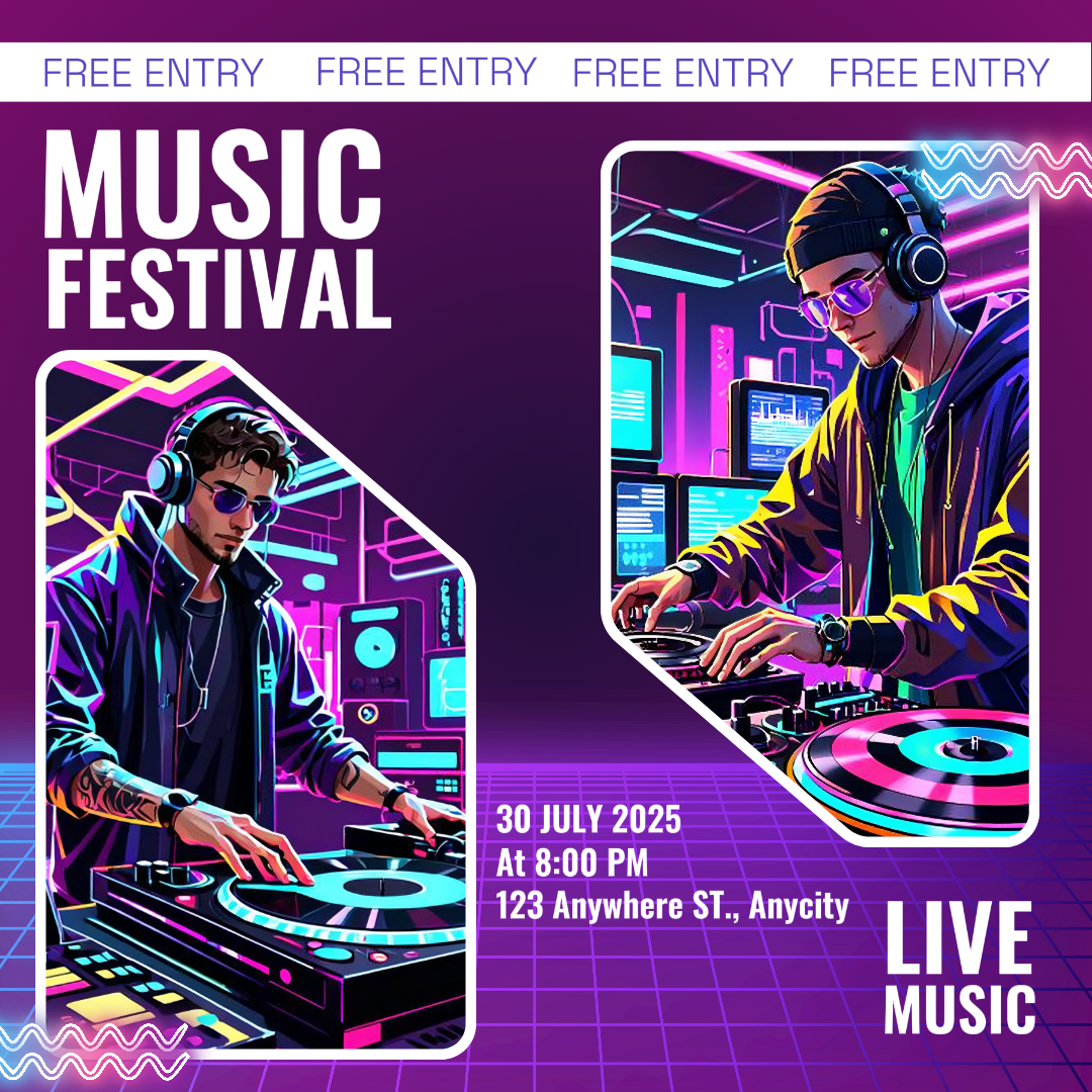 entertainment music festival instagram post