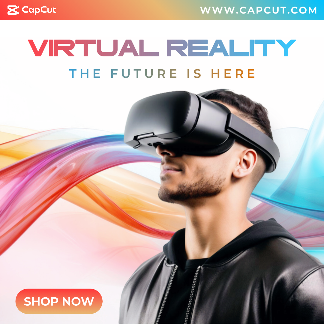 Elektronische VR-Promotion IG Feed Rot und Blau