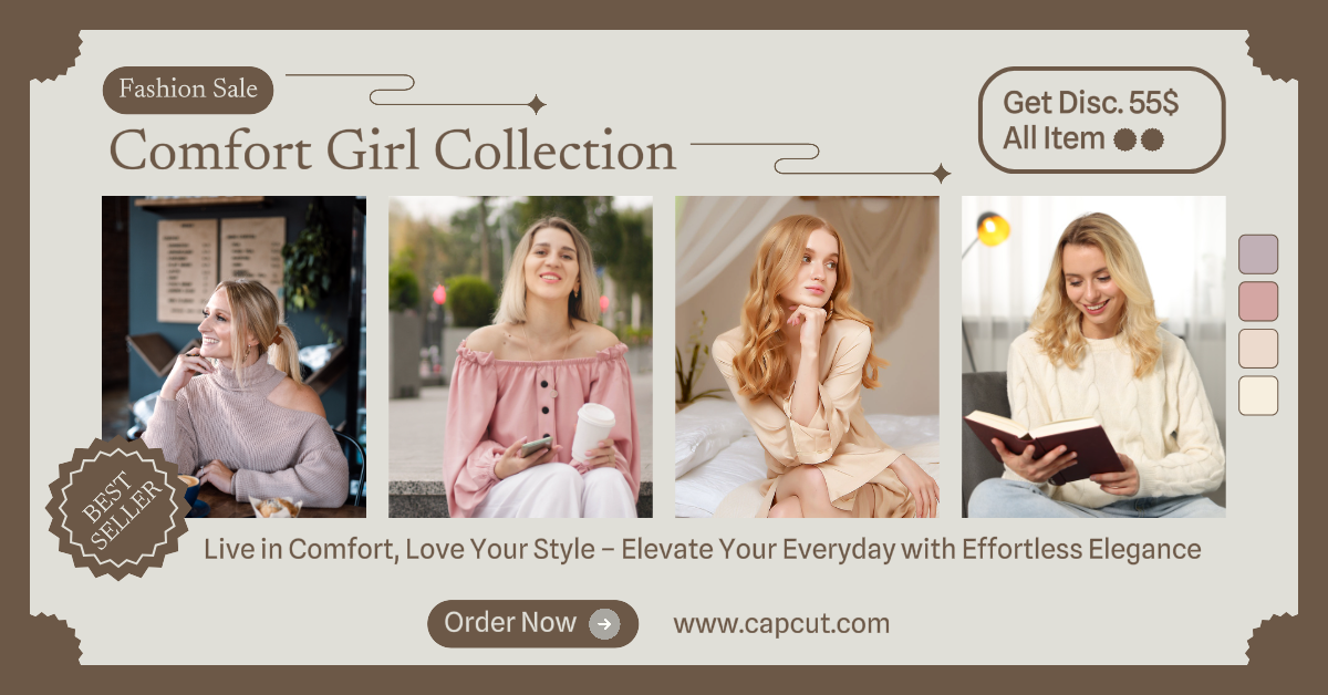 Publicités Facebook - Promotion d'affiches marketing Publicités Facebook Comfort Girl Collection