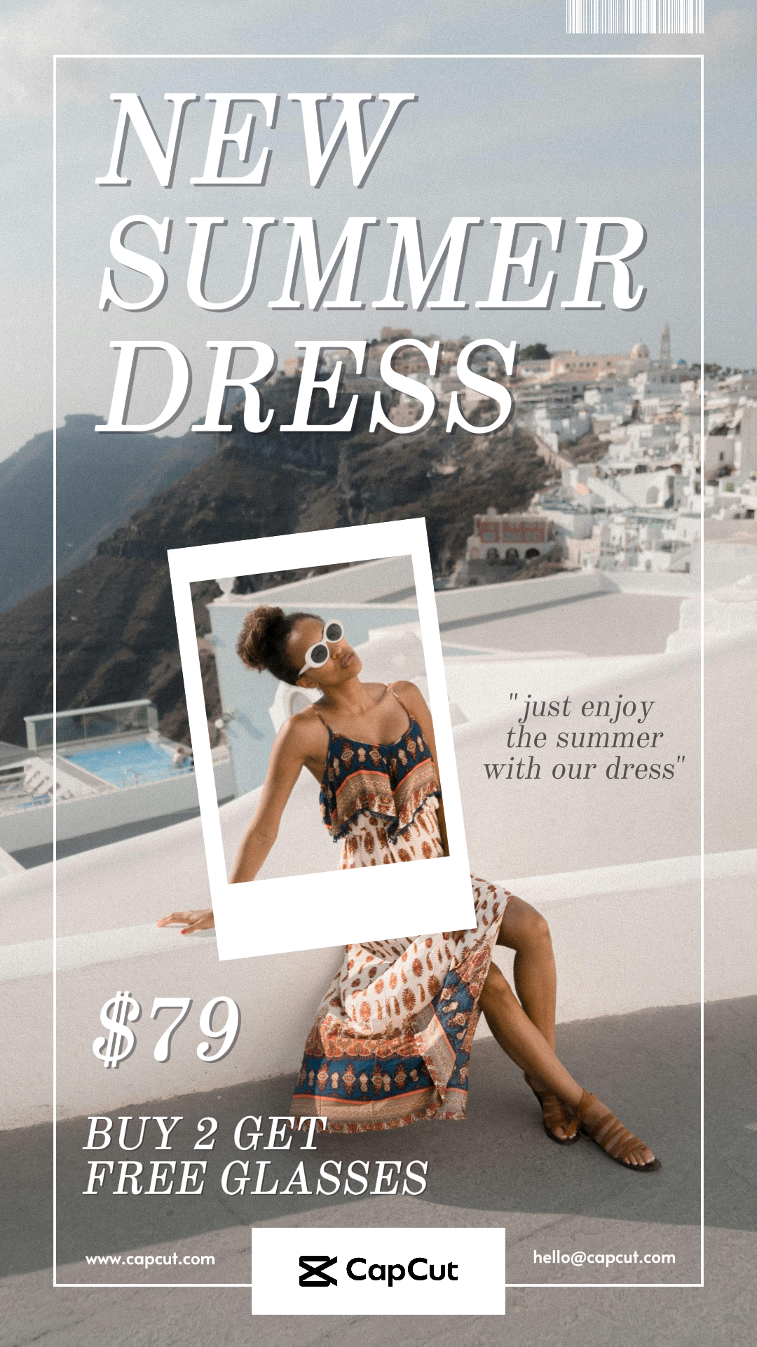 Clothing and Shoes Marketing Poster Instagram Story Polaroid Minimalist