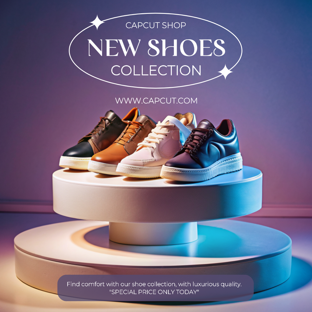 Clothing and shoes marketing poster instagram post sneakers