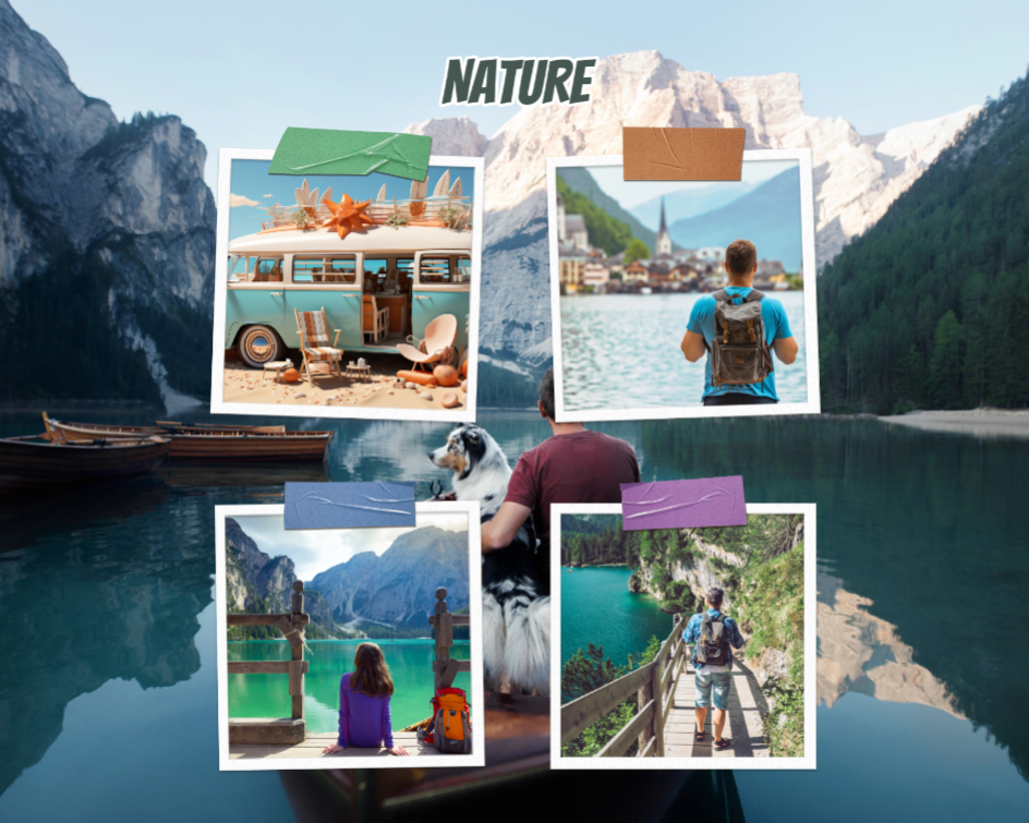 Nicht-Marketing-Fotocollage Natur