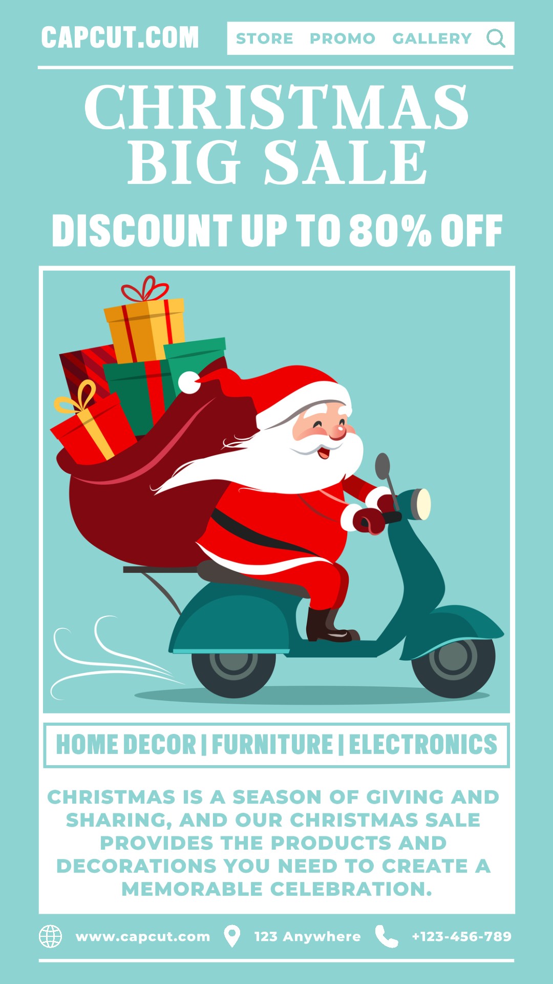 Natal Big Sale Poster Promoção TikTok Post