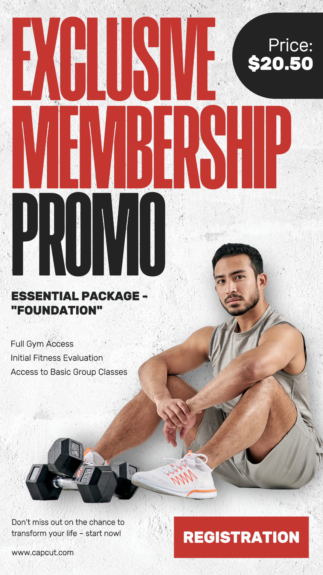 Latihan dan Pemasaran Kebugaran Poster Gym Promosi Kisah Instagram