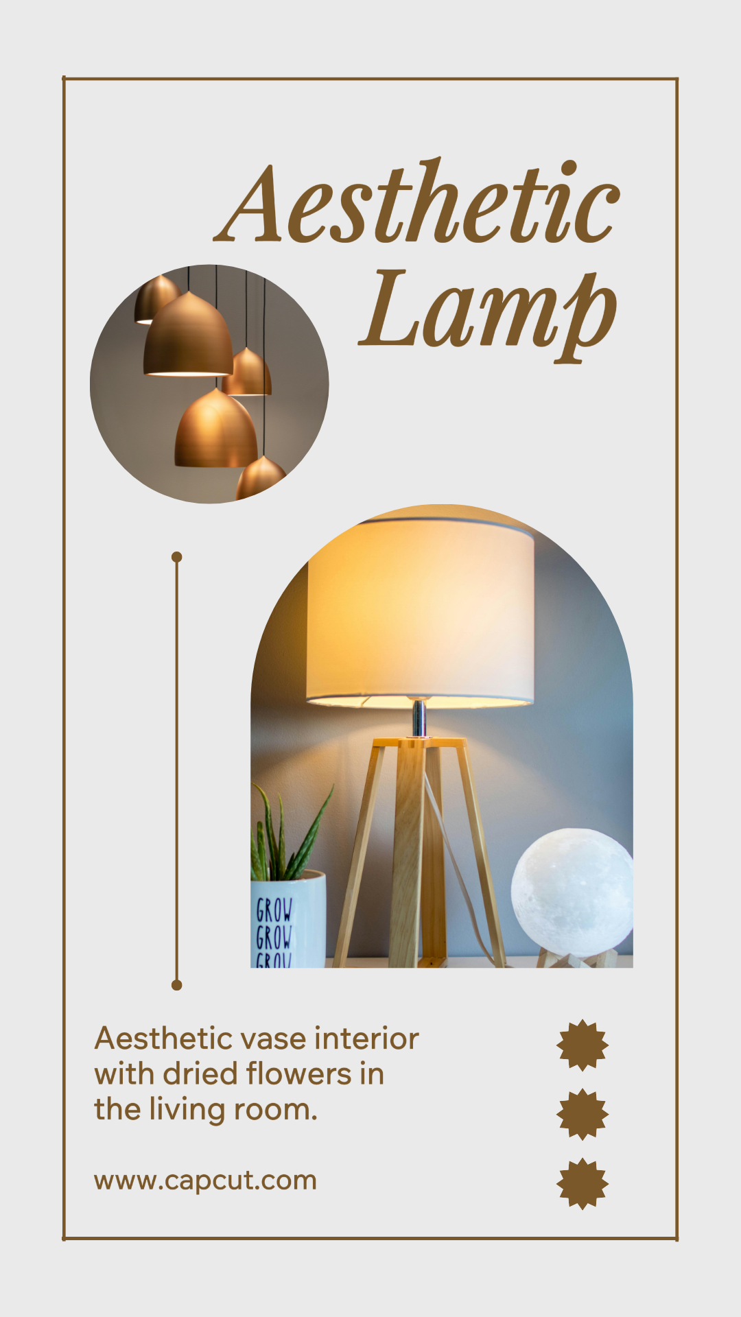 household aesthetic lamp product display instagram story