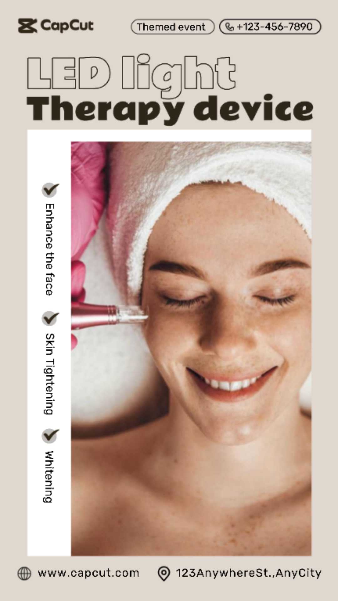 Luz LED médica Dispositivo de terapia Display Business