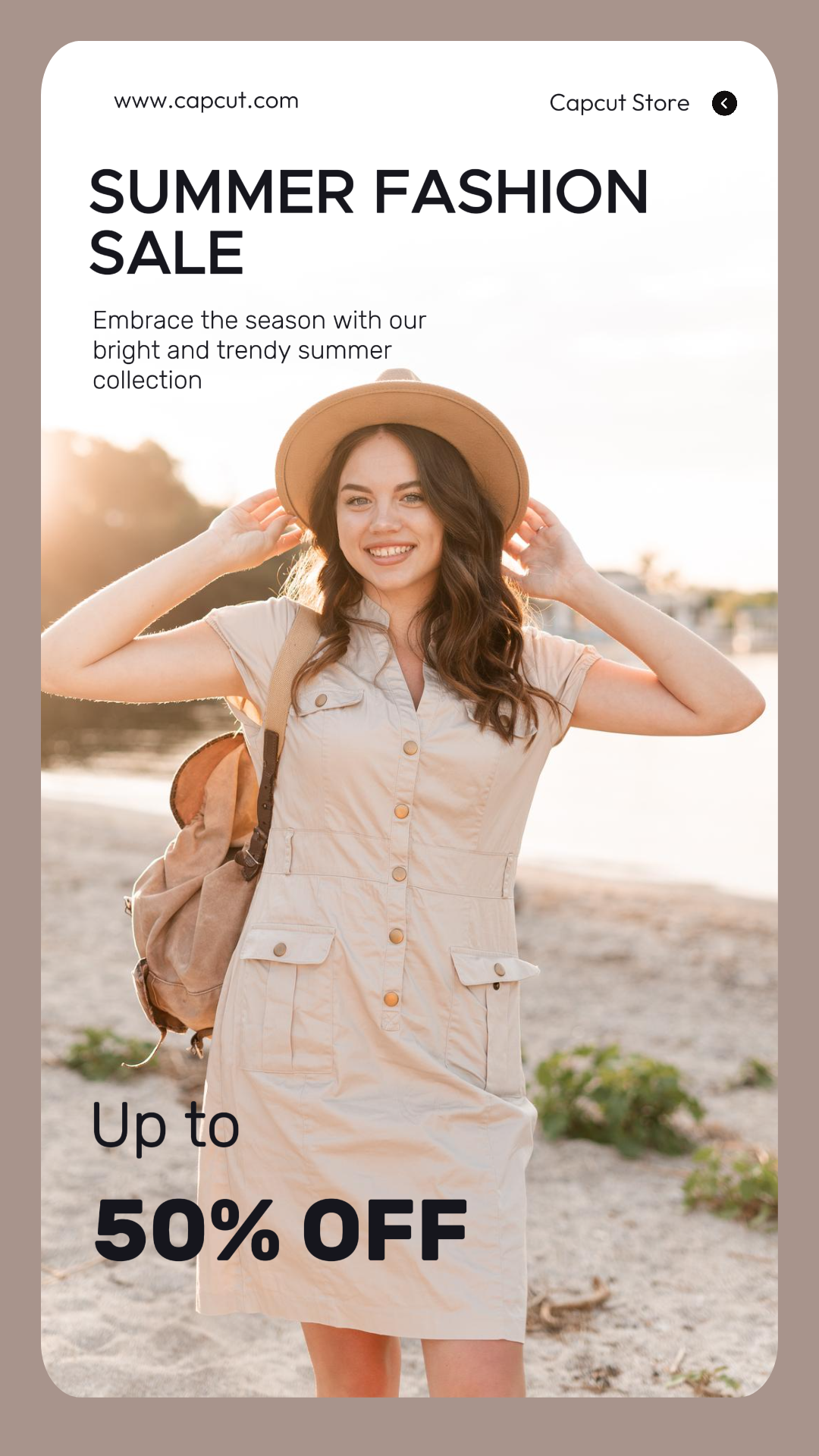 Clothing and shoes Marketing Poster Instagram Story Brown