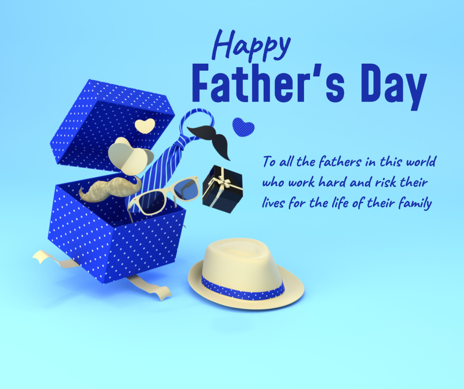 Father's Day Creative Poster Happy Father's Day Instagram Post Blue