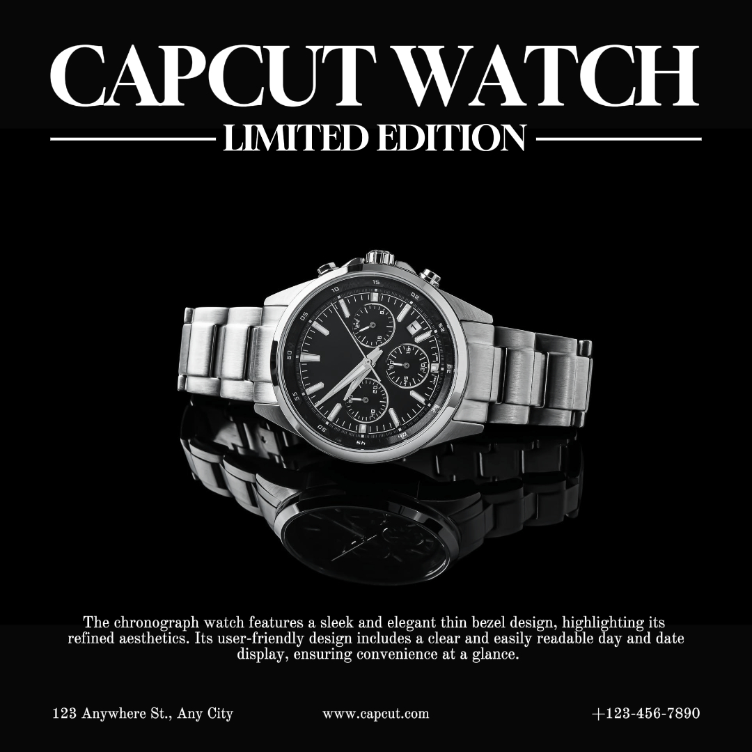 Watch product display for instagram post