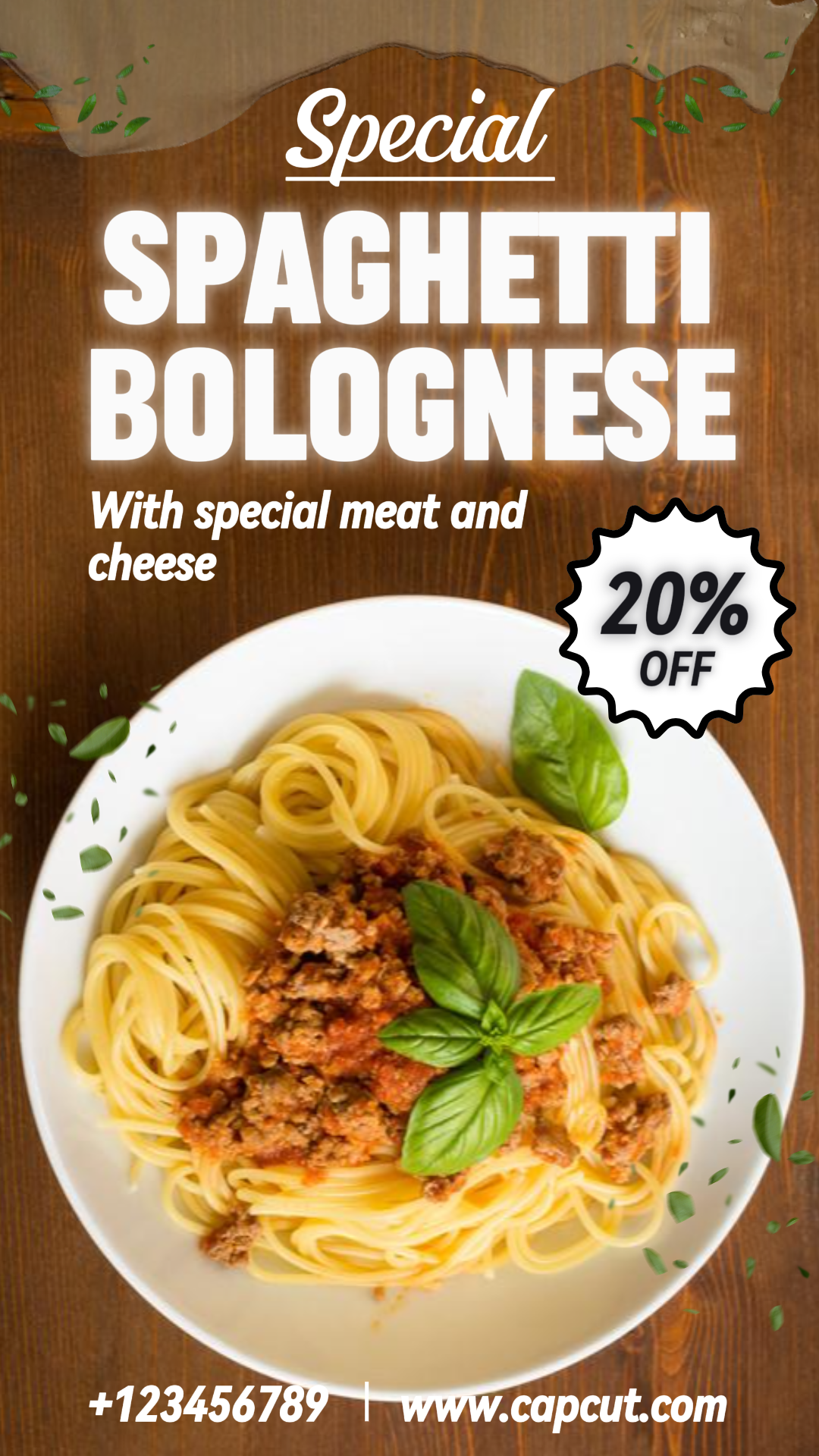 Promo spaghetti spéciale Instagram Story