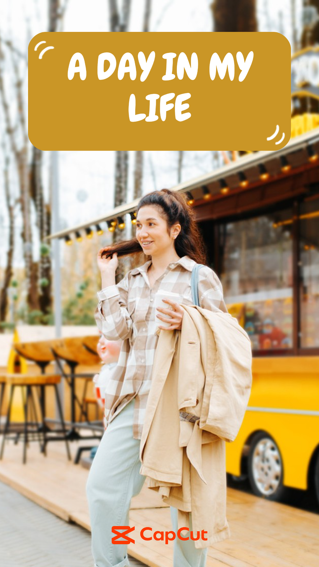 Póster creativo en miniatura de Tiktok Historia de Instagram Un día en mi vida