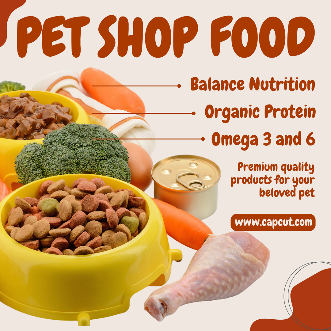 Haustiere - E-Commerce Pet Shop Food Instagram Post Weiß Braun Spaß