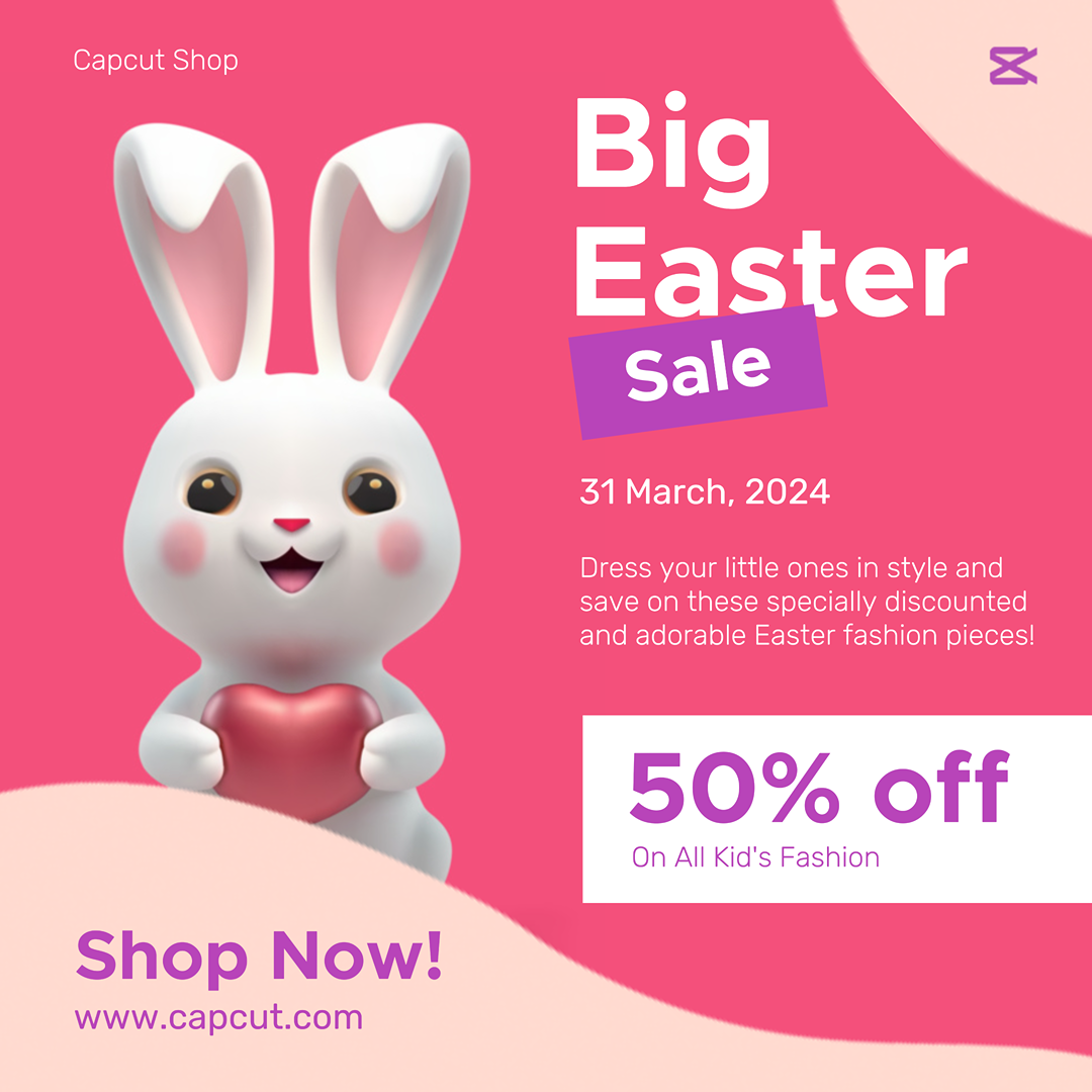 Penjualan Mode Anak Hari Paskah Postingan Instagram Modern