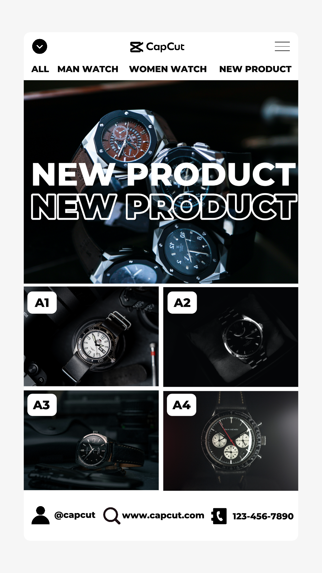 Nuevo Producto De Moda Para Hombre Reloj Mostrar Historias De Instagram